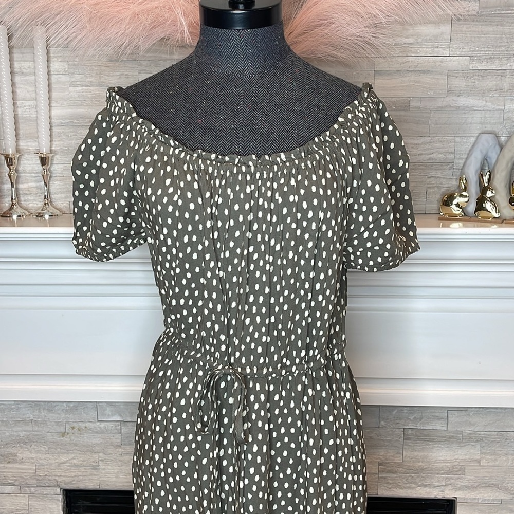 NWT Style & Co Polka Dot Waist Tie Hi Low Dress Size Medium - Picture 4 of 7
